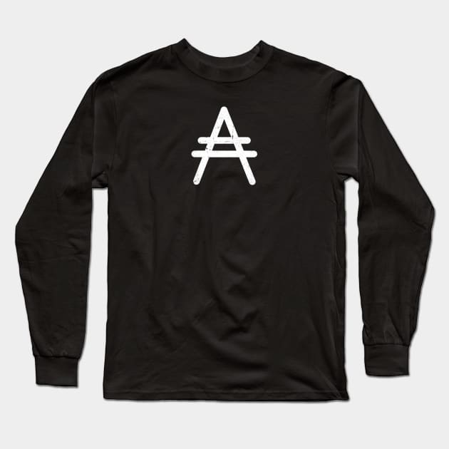 ADA Lovelace - Cardano Currency Symbol Distressed Design Long Sleeve T-Shirt by lateedesign